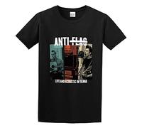 Anti Flag Live and Acoustic In Vienna Men's T-Shirt Unisex Black Men Tees XL