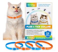 Anti-Floh- und Anti-Zecken-Halsband für Katzen, 4 Stück gegen Larven und Eier - beseitigt und tötet - schützt Das Tier und den Lebensraum, effektiver Schutz für 24 Monate, verstellbar und Wasserdicht