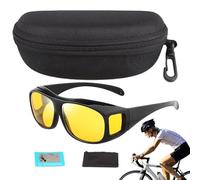 Anti-Glare Glasses For Night Driving - Fit-Over Polarized Sports Sunglasses | Yellow Tinted Sunglasses For Men & Women | Reduce Glare, Improve Vision, Outdoor Driving, Cycling, Sports, Travel