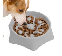 Anti-Gulping Dog Bowl, Non-Slip Maze Puzzle Pet Feeding Dish, Interactive Bloat Stop Dog Bowl, Fun Slow Eating Bowl for All Breeds, Promotes Healthy Digestion for Dogs and Cats with 8.86x1.97 Inches