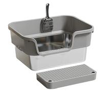 Anti-Leakage Cat Litter Box - Enclosed Pet Toilet Tray, Compact Small-Pet Size, Easy-Clean Design, Odor-Control System for Kittens, Litter Pan Box for Apartment, Balcony, Indoor