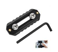Anti-Off para Mini Rail 46 mm, Riel de Seguridad para Cámara con Pasadores de Resorte, Montaje Mediante 2 Tornillos 1/4", Compatible con Clamp para Jaula Rig de Vídeo, Incluye Llave Allen