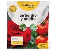 Anti-oídio y mildiu 50gr - Fertiberia. Sustancia básica con acción fungicida eficaz contra hongos. Acción por contacto. Huerta y plantas ornamentales.