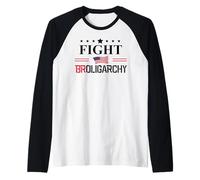 Anti Oligarchy Fight Fascism Deport No Kings Save Democracy Camiseta Manga Raglan