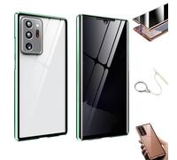 Anti-Peeping Magnetic Tempered Glass Double-Sided Phone Case for Samsung S25/S24/S23/S22/S21 Series, 360 All-Round Protection & Anti-Drop (for Samsung S20FE,Green)