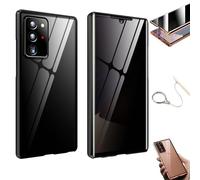 Anti-Peeping Magnetic Tempered Glass Double-Sided Phone Case for Samsung S25/S24/S23/S22/S21 Series, 360 All-Round Protection & Anti-Drop (for Samsung S21FE,Black)