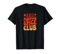Anti Pumpkin Spice Club Retro Funny Fall Autumn Design Tees Camiseta