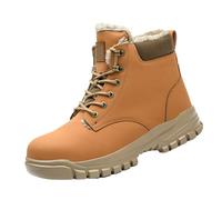 Anti Puncture Labor Insurance Shoes Non Slip Head Shoes Construction Wear High Top Work Boots Zapatos Negro Hombre Invierno, amarillo, 47 EU