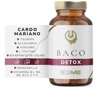Anti Resaca, NAC N-Acetil-Cisteína, Cardo Mariano 3X Acción con Taurina, Alcachofa, Jengibre | 60 Cápsulas 993 mg Détox para Apoyo Hepático y Digestivo, Vitaminas B12/B6/B2/B1, C, E y Minerales (Baco)