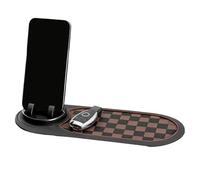 Anti-Rutsch Armaturenbrett Matte - Organizador Ablagepad Mit Handyhalter Und Parknummer, Flexibles Rutschfestes Design | Für Auto LKW Fahrzeug Innenbereich Navigation Schlüssel Zubehör