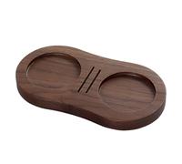 Anti-Slip Coffee Pressed Pad, Coffee Tamper Organizer for Baristas, Espresso Tamper Holder Mat, Compact Coffee Press Mat, Wooden Coffee Tamper Stand Holder, Durable Coffee Tamping Pad