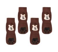 Anti Slip Dog Socks, Protective Paw Coverings Set, Pet Socks with Adjustable Straps, Soft Cotton Dogs Footwear, Traction Booties with Paws Grip, Indoor Sock for Living Room Floors