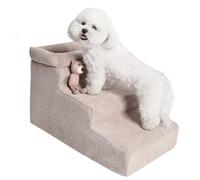 Anti-Slip Dog Steps, Gentle Puppy Ramp, 24 x 12 pulgadas Bed Ladder with Stable Build, Wooden Frame for Pet Ramp, Modern Style Stair Accessory, Recovery Aid for Apartment and Home