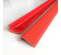 Anti-Slip Edge Protector for Kindergarten/Hospital,Transition Strip Stair Treads for Wooden Steps, PVC Edging Trim Strip on Tile/Wood/Laminate, Customizable(Red)