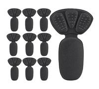 Anti-slip Heel Pads - Heel Cushioning Pads | Teardrop-shaped 2-in-1 Anti-friction Hèel Pađs| 10Pcs Heêl Grips For Shoes Too Big, Prevent Blisters And Friction, High Heêl Inserts, 5 Pairs, Black