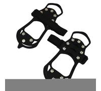 Anti-Slip Ice Cleats for Boots, 1-Pair Lightweight Boot Grippers, Size Winter Ice Crampons with Durable Rubber, Metal Studs Outdoor Traction for Mountaineering Climbing Fishing Running