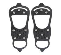 Anti-Slip Ice Snow Grips - Easy On-Off Design, 10 Inch External Traction Crampon, Weatherproof Outdoor Walking Component, Durable Black Polymer Fastener | Traction Tool For Boots & Trainers