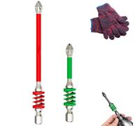 Anti-Slip Magnetic Phillips Bit with Spring, 2025 New Strong Magnetic Durability Screwdriver Drill Bit Set, No More Slipping of Saw Teeth,for Electric Hand Tool (65mm+110mm) (65+110mm)
