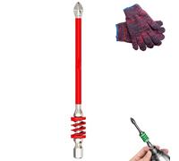 Anti-Slip Magnetic Phillips Bit with Spring, 2025 New Strong Magnetic Durability Screwdriver Drill Bit Set, No More Slipping of Saw Teeth,for Electric Hand Tool (65mm+110mm) (110mm)