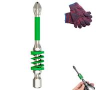 Anti-Slip Magnetic Phillips Bit with Spring, 2025 New Strong Magnetic Durability Screwdriver Drill Bit Set, No More Slipping of Saw Teeth,for Electric Hand Tool (65mm+110mm) (65mm)