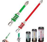 Anti-Slip Magnetic Phillips Bit with Spring, 2025 New Strong Magnetic Durability Screwdriver Drill Bit Set, Eject Quickly, No More Slipping of Saw Teeth, for Electric Hand Tool (65mm+110mm)