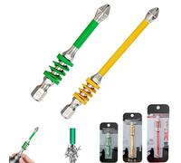 Anti-Slip Magnetic Phillips Bit with Spring, 2025 New Strong Magnetic Durability Screwdriver Drill Bit Set, Eject Quickly, No More Slipping of Saw Teeth, for Electric Hand Tool (65mm+90mm)