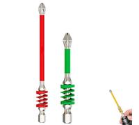 Anti-Slip Magnetic Phillips Bit with Spring, Magnetic Phillips Bit Set with Spring, No More Slipping of Saw Teeth, One Push to Eject Quickly, for Electric Hand Tool (2pcs-c)