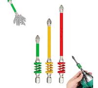 Anti-Slip Magnetic Phillips Bit with Spring, Strong Magnetic Durability Screwdriver Drill Bit Set, Eject Quickly, No More Slipping of Saw Teeth,for Electric Hand Tool (65MM+90MM+110MM)