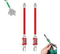 Anti-Slip Magnetic Phillips Bit with Spring, Strong Magnetic Durability Screwdriver Drill Bit Set, Eject Quickly, No More Slipping of Saw Teeth,for Electric Hand Tool (110MM * 2Pcs)