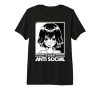 Anti Social Anime Manga Comic Kawaii Otaku Japón Nihon Tokio Camiseta Premium