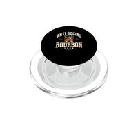 Anti Social Bourbon Club Divertido Gráfico PopSockets PopGrip para MagSafe
