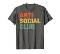 Anti Social Club - Introvertido - Antisocial - Jugador sarcástico Camiseta, Hombre, Asfalto, 4XL
