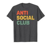 Anti Social Club - Introvertido - Antisocial - Jugador sarcástico Camiseta, Hombre, Jaspeado Oscuro, 4XL