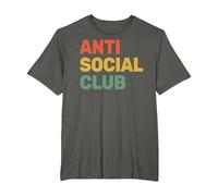 Anti Social Club - Introvertido - Antisocial - Jugador sarcástico Camiseta, Hombre Tallas Grandes, Asfalto, 2X Alto