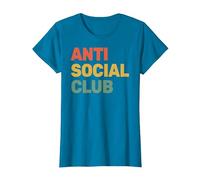 Anti Social Club - Introvertido - Antisocial - Jugador sarcástico Camiseta, Mujer, Zafiro, L