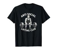 Anti Social Lifting Club Deadlift Skull Gym Design Camiseta