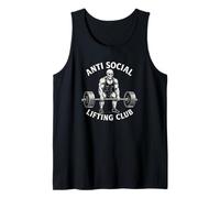 Anti Social Lifting Club Deadlift Skull Gym Design Camiseta sin Mangas