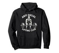 Anti Social Lifting Club Deadlift Skull Gym Design Sudadera con Capucha