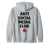 Anti Social Media Club (Declaración Divertida de desintoxicación Digital) Sudadera con Capucha