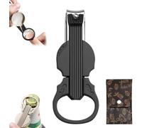 Anti-Splash Nail Clippers with Magnifying Glass, 2-in-1 Anti-Splash Nail Clipper and Bottle Opener, Multi-Functional Violin-Shape Anti-Splash Nail Clipper for Fingernails & Toenails (B)
