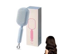 Anti Static Easy Clean Bristles One-pull Brushs Styling Tools Detangling Smooth Scalp Massager Tool Men Girls Boys Home Travel Office School (Blue)