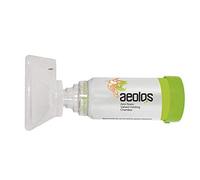 Anti-Static Valved Holding Chamber aeolos Aeolos valved Holding Chamber Child 1-6 Years Medium (Mask + Mouthpiece), Green