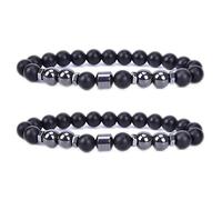 Anti-Swelling Black Obsidian Anklet, Adjustable Weight Loss Magnet Anklet, Magnetic Bracelet Healthy Care Weight Loss Magnetic Anklet Bracelet Black Bracelet for Men and Women
