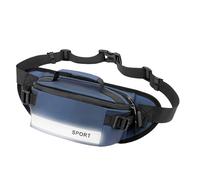 Anti--Theft Fanny Pack, Nylon Waist Bag, Reflective Running Accessory, Spacious Zippered Pocket, Ajustable Strap Design, Perfecto para correr y vacaciones Deportes, azul, Se référer au descriptif