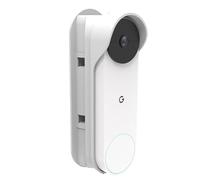 Anti-Theft Google Nest Doorbell Doorbell Door Holder, No-Drill Mounting Bracket for Google Nest Doorbell Cover Holder Not Block Doorbell (White) A371