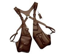 Anti Theft Harness - Medieval Underarm Shoulder Bags, Phone Pouch for Men Women, Adjustable PU Leather Strap Wallet Bag, Outdoor Phone Bag for Travel, Walking, Cycling, and Daily Carry