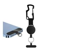 Anti-Theft Phone Tether, Universal Adhesive Anchors, Anti-Drop Phone Holder with Retractable Steel Line & Locking Carabiner, Extendable Phones Leashs for Reliable Phones Security During Urban Commutes