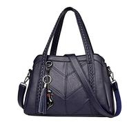 Anti Theft Shoulder Bags For Women Western Purse Boho Top Handle Satchel Handbag With Strap Luxury Travel Bag(Blue)