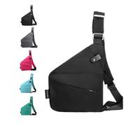 Anti Theft Travel Bag, Adjustable Strap Travel Purses Anti Theft Crossbody Bags, for Women Men (Black,Right Shoulder)