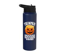 Anti Trumpkin Orange On The Outside Hollow Inside Halloween Stainless Steel Insulated Water Bottle